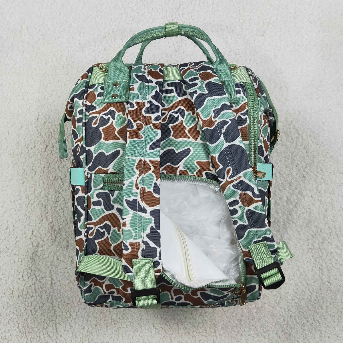 BA0404 Camo Mallard Duck Diaper Bag