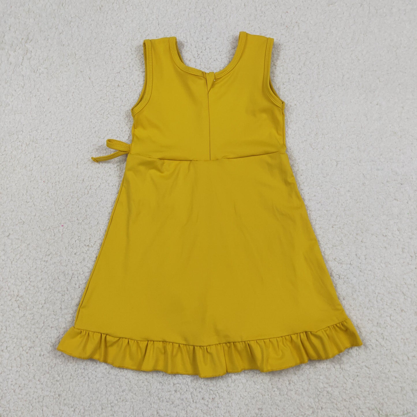 GSD3031 Yoga Light Yellow Sleeveless Girls Dress