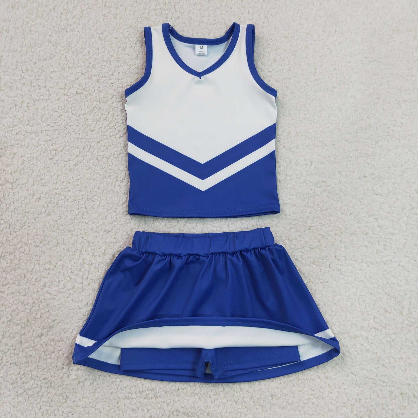 GSD4190 Yoga Blue Sleeveless Skorts Girls Set
