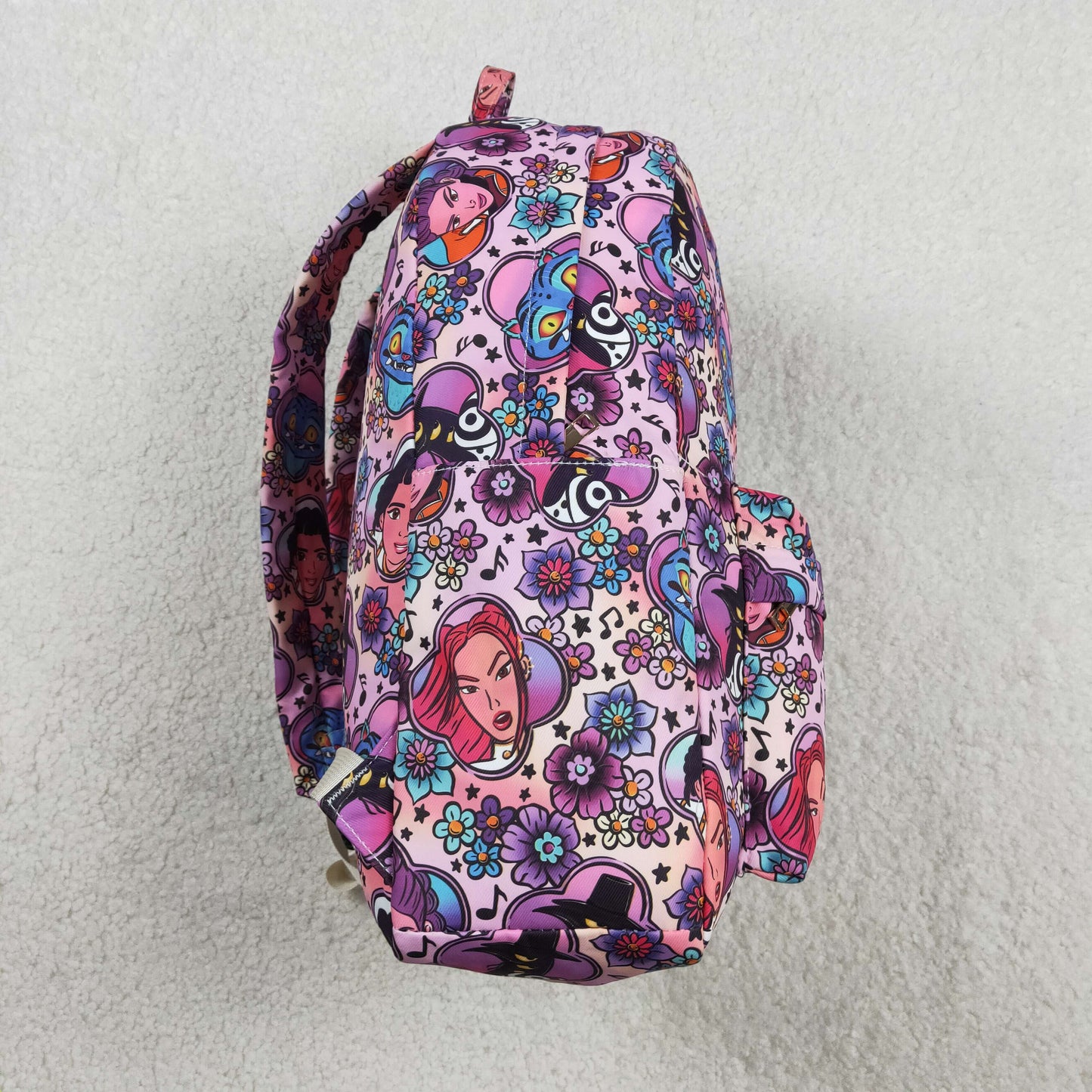 BA0384 Hunter K Flowers Purple Bag