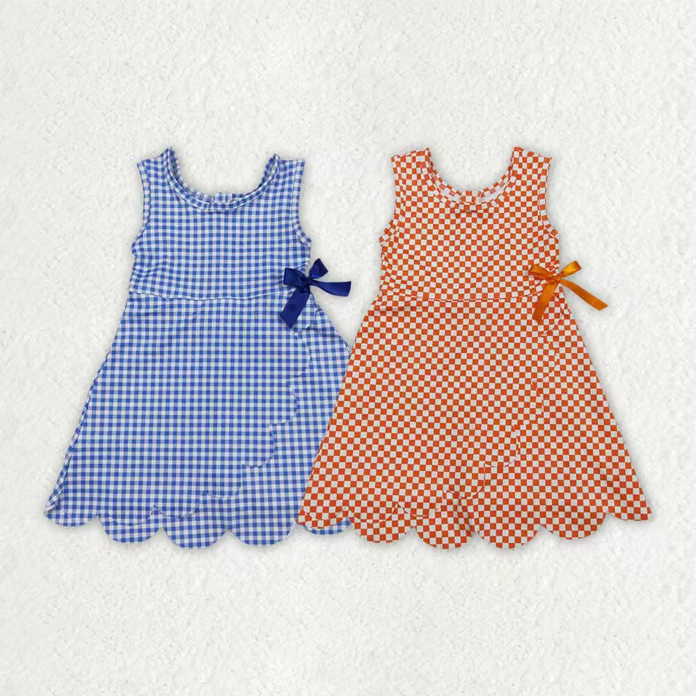 Yoga Checkered Skorts Girls Dress Sibling Clothes