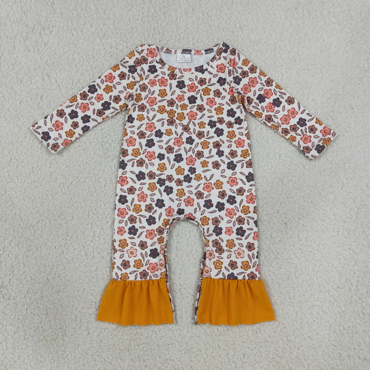 LR3024 Flowers Long Sleeve Girls Romper