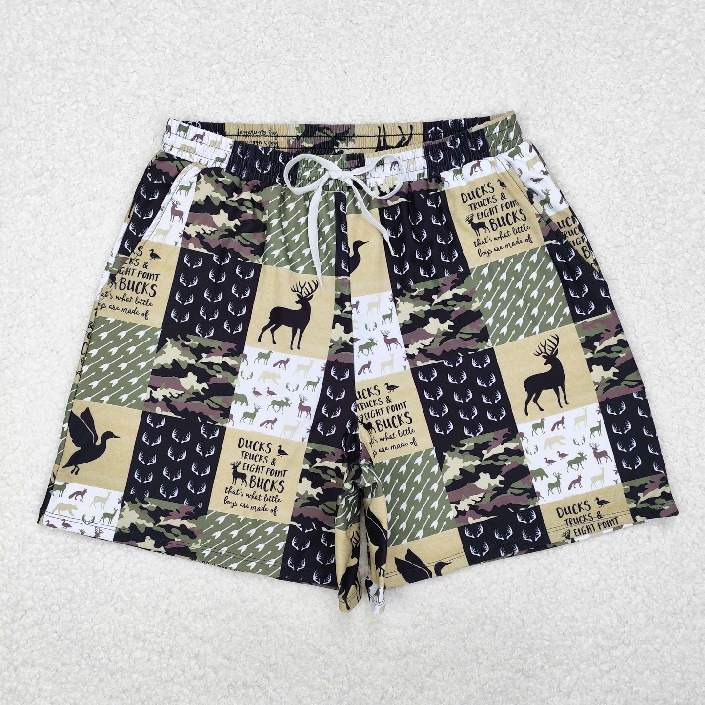 daddy and me hunting deer mallard swimming trunk RTS sibling clothes