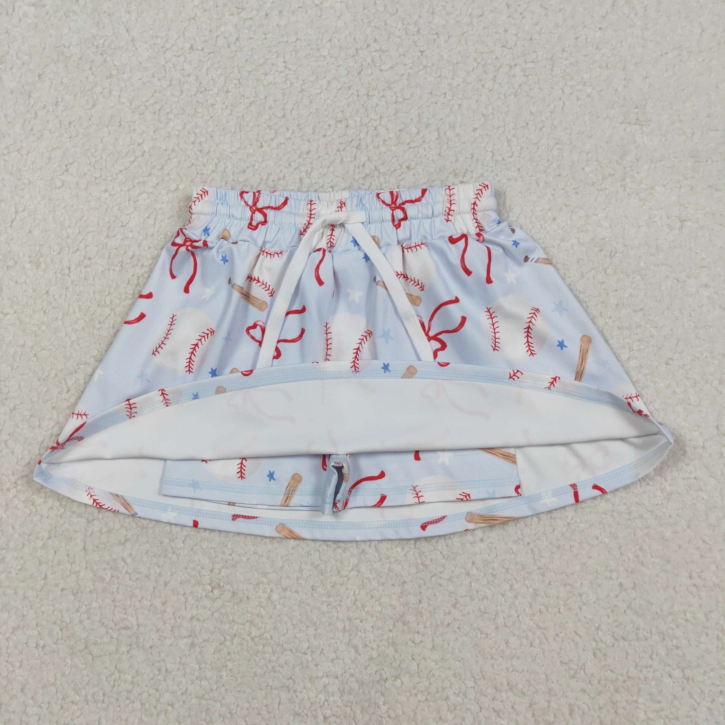 GLK0169 yoga baseball bows skorts girls skirt