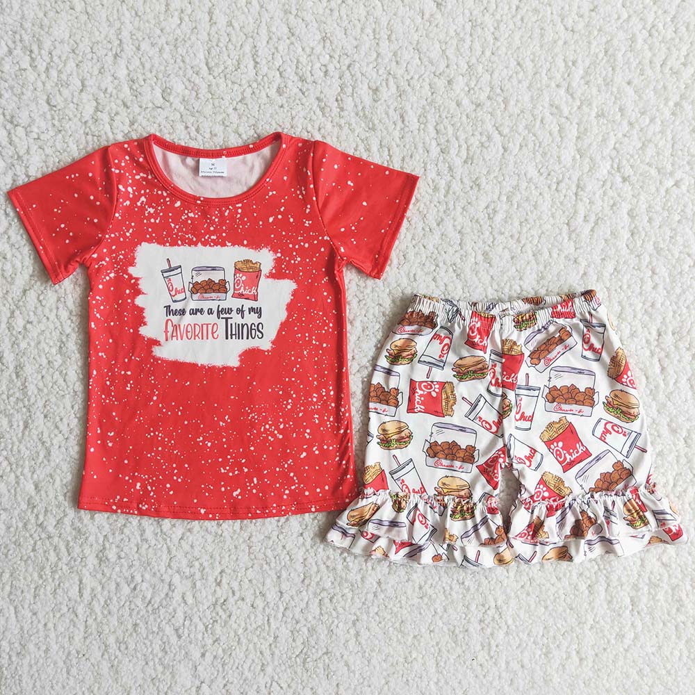 C15-23 These Are A Few Of My Favorite Things Red Bleach Design Set