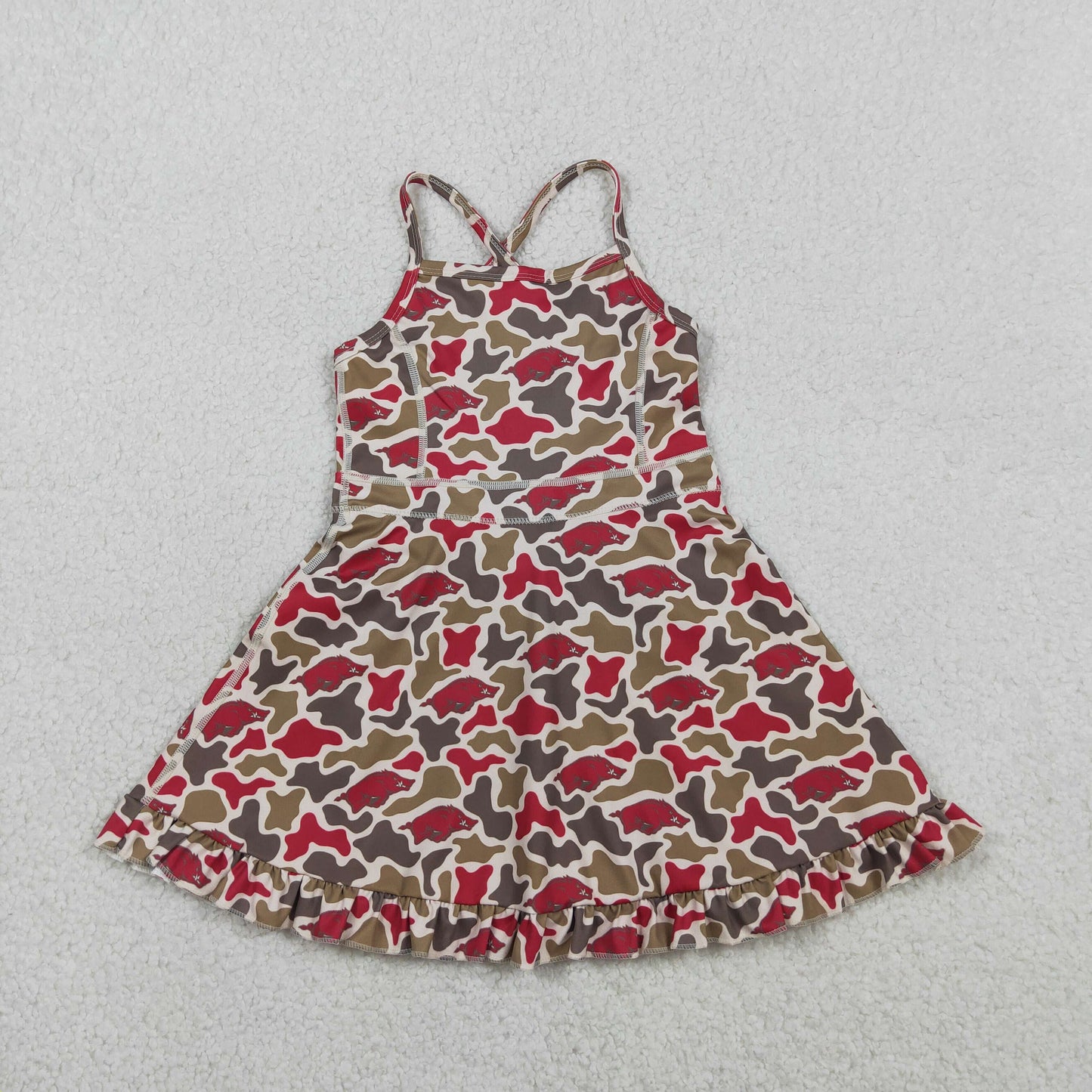 GSD3587 Yoga Team Camo Sleeveless Skorts Girls Dress
