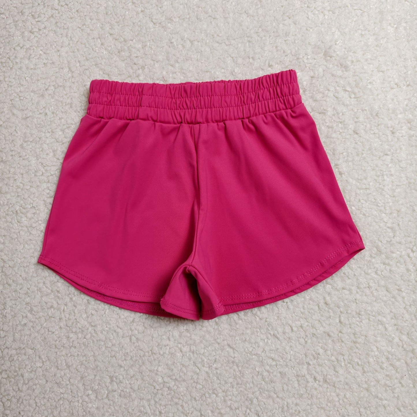 Yoga SS0900 Solid Color Hot Pink Girls Shorts