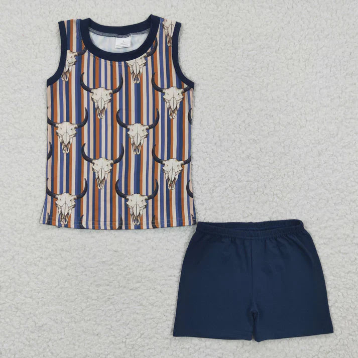smile/Western cowboy boys set Sibling Clothes RTS