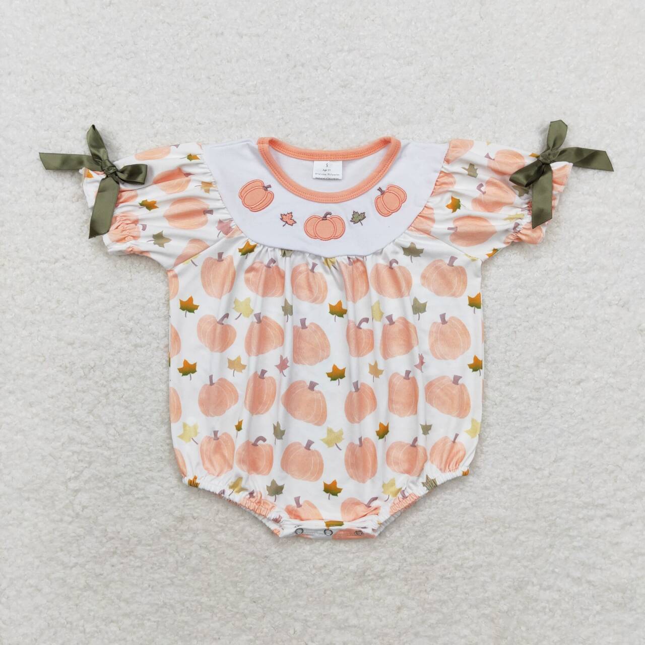 embroidery pumpkin RTS sibling clothes