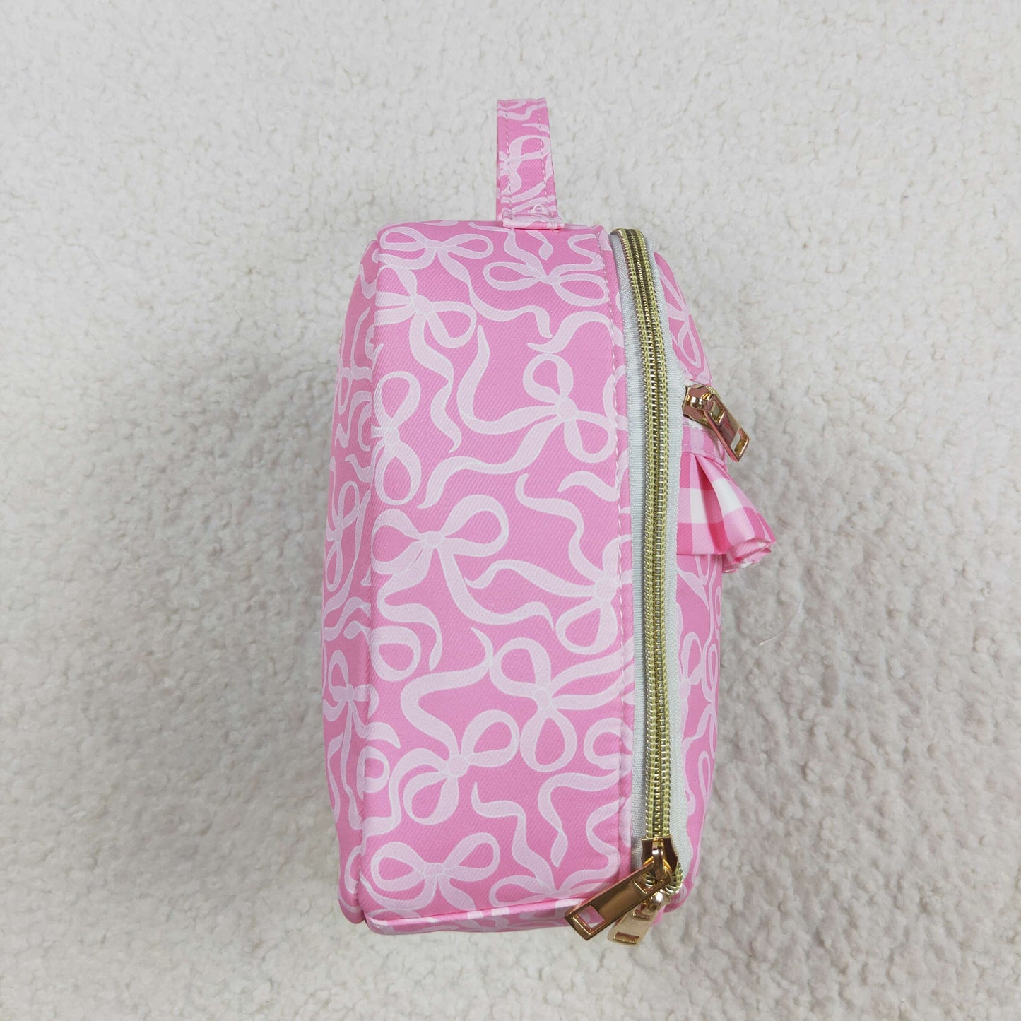 BA0310 pink bows pink ruffles lunchbox lunch bag