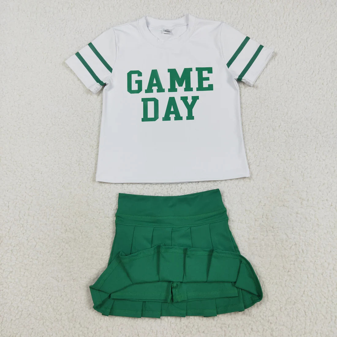 yoga screen print game day yoga skorts girls set RTS Sibling Clothes