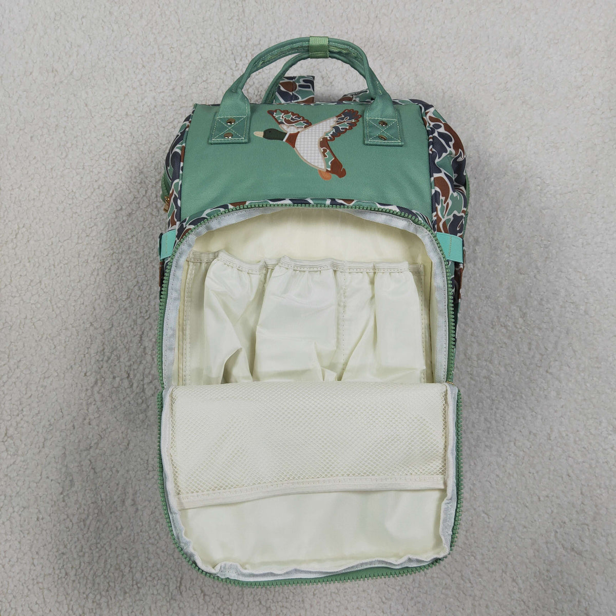 BA0404 Camo Mallard Duck Diaper Bag
