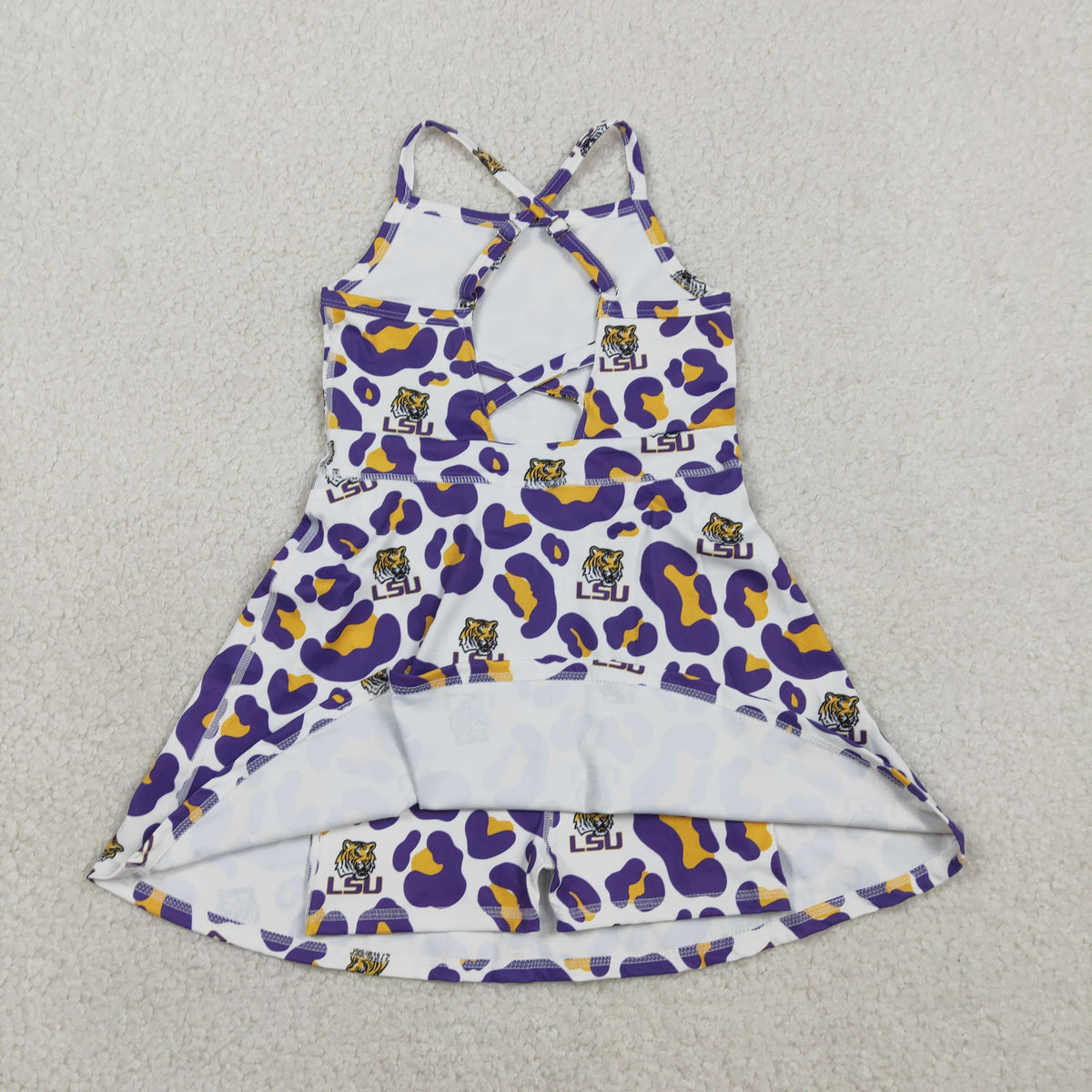 GSD3639 Yoga Football Item Camo Sleeveless Skorts Girls Dress