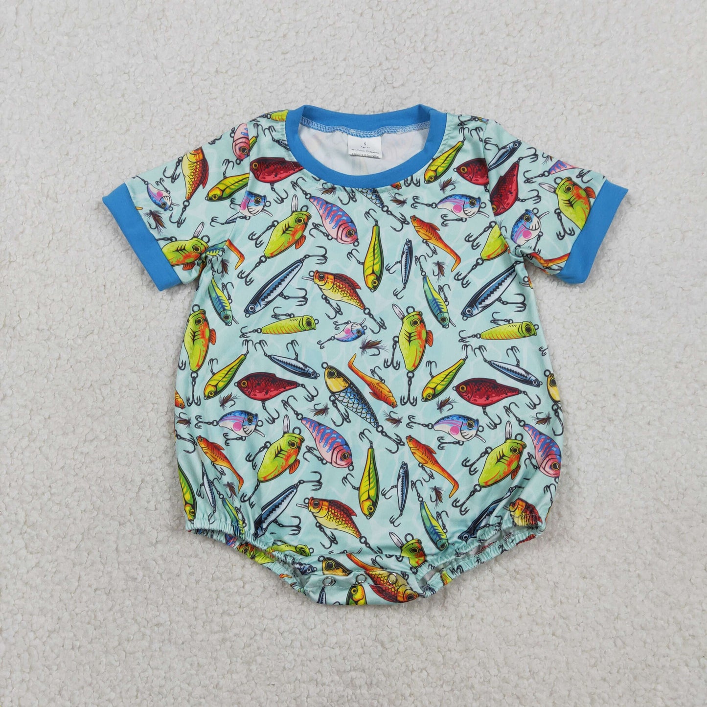 Fishing Short Sleeve Top/Romper Sibling Clothes RTS