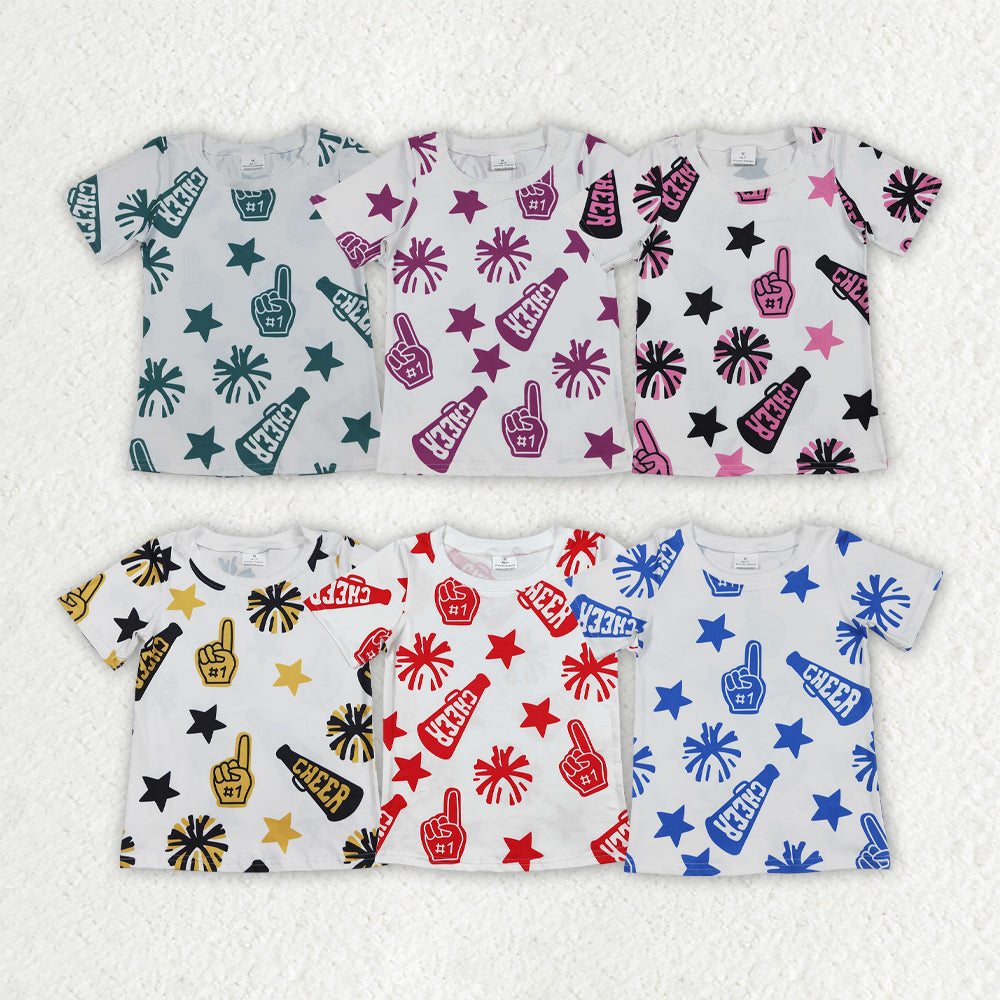 cheer star short sleeve girls top RTS Sibling Clothes