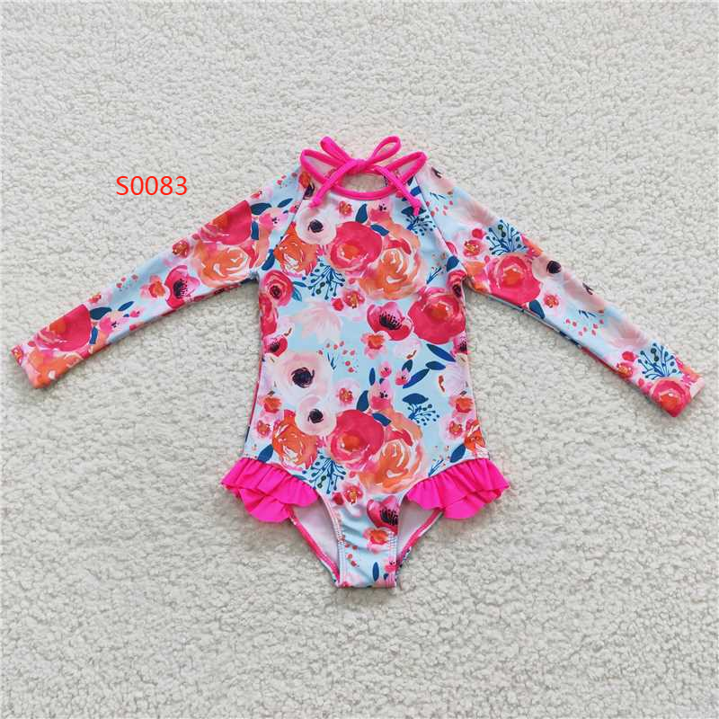 RTS Flowers Girls Bathing Suits Swimsuits