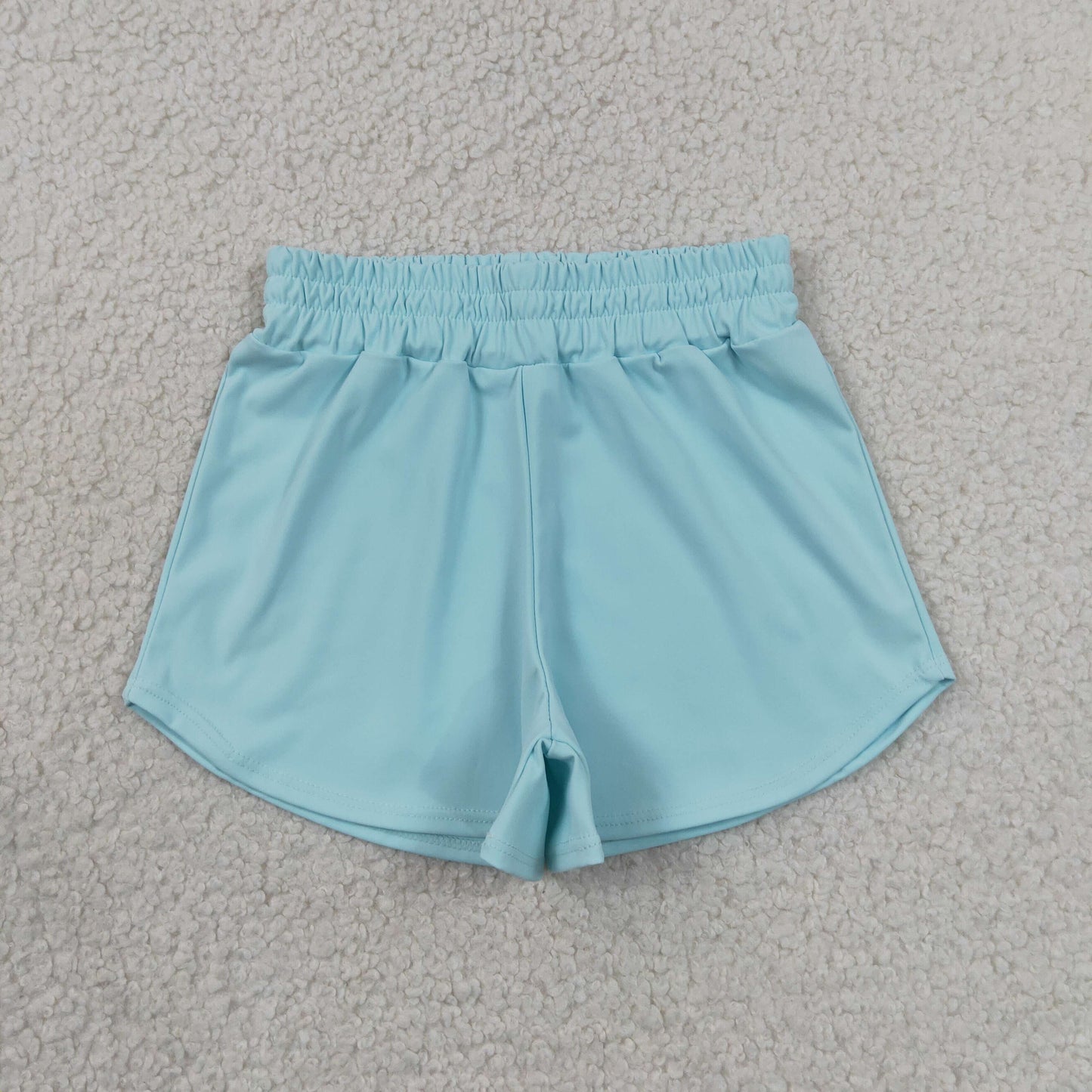 Yoga SS0898 Solid Color Blue Girls Shorts