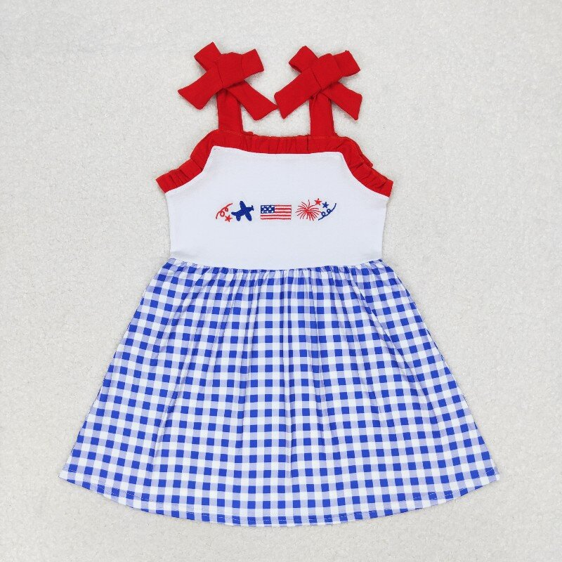 embroidery July 4th flag fireworks sibling clothes