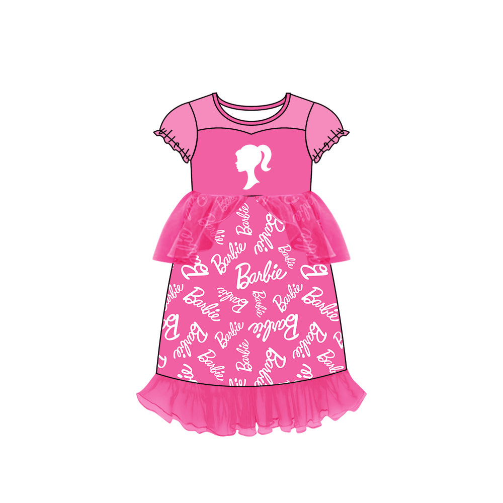 custom P1 Cartoon BA hot pink girls dress please order before 6th August