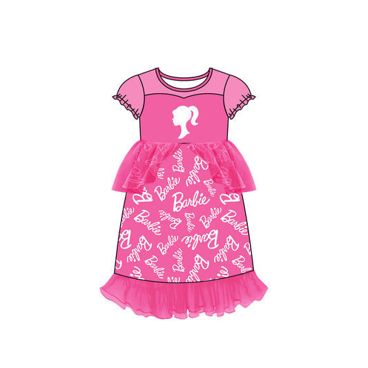 custom P1 Cartoon BA hot pink girls dress please order before 6th August