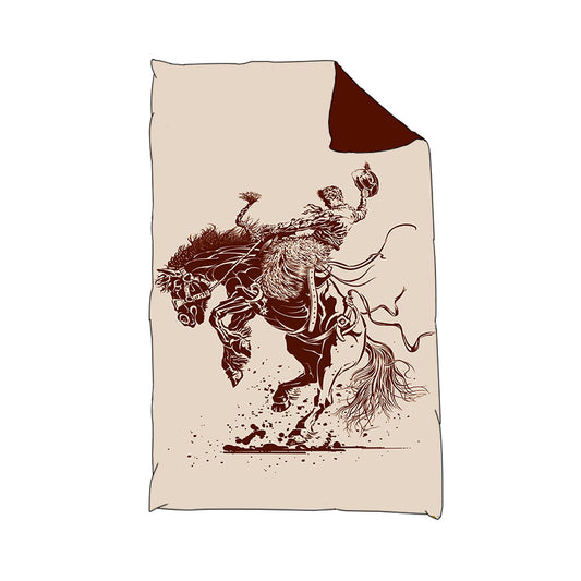 custom Western Horse Riding Baby Blanket