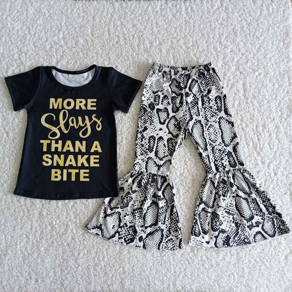 More Stays Than A Shake Bite Snake Skin Print Girls Set