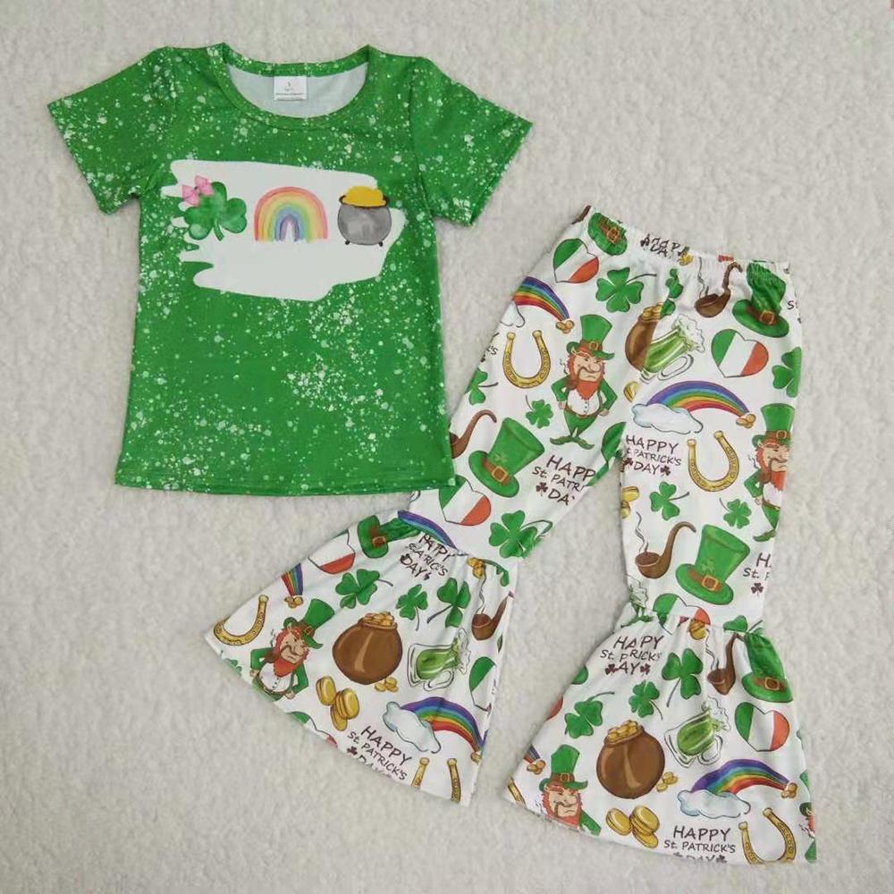 St. Patrick Green Bleach Design Girls Set