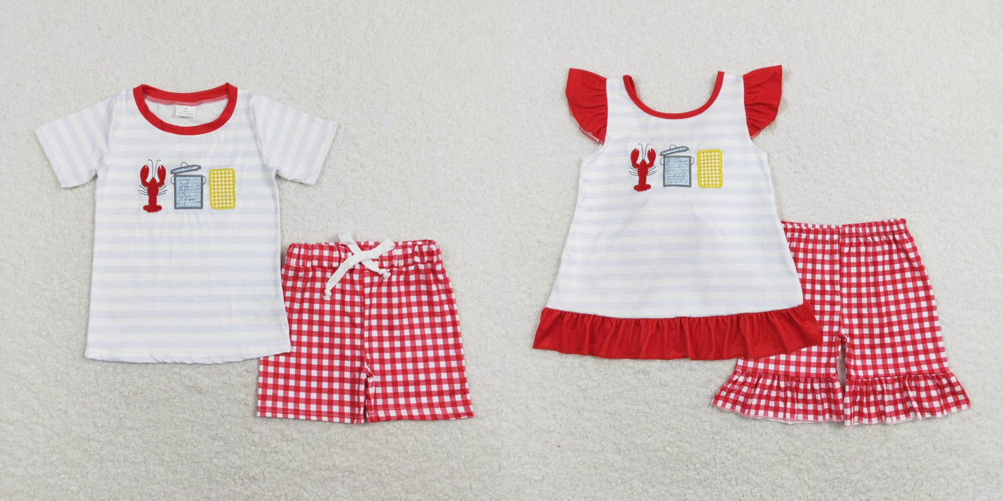 Embroidery crayfish corn set