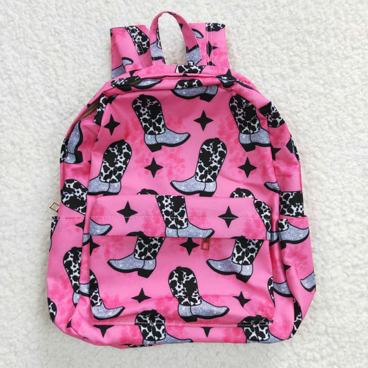 BA0045 Hot Pink Boots Western School Bag