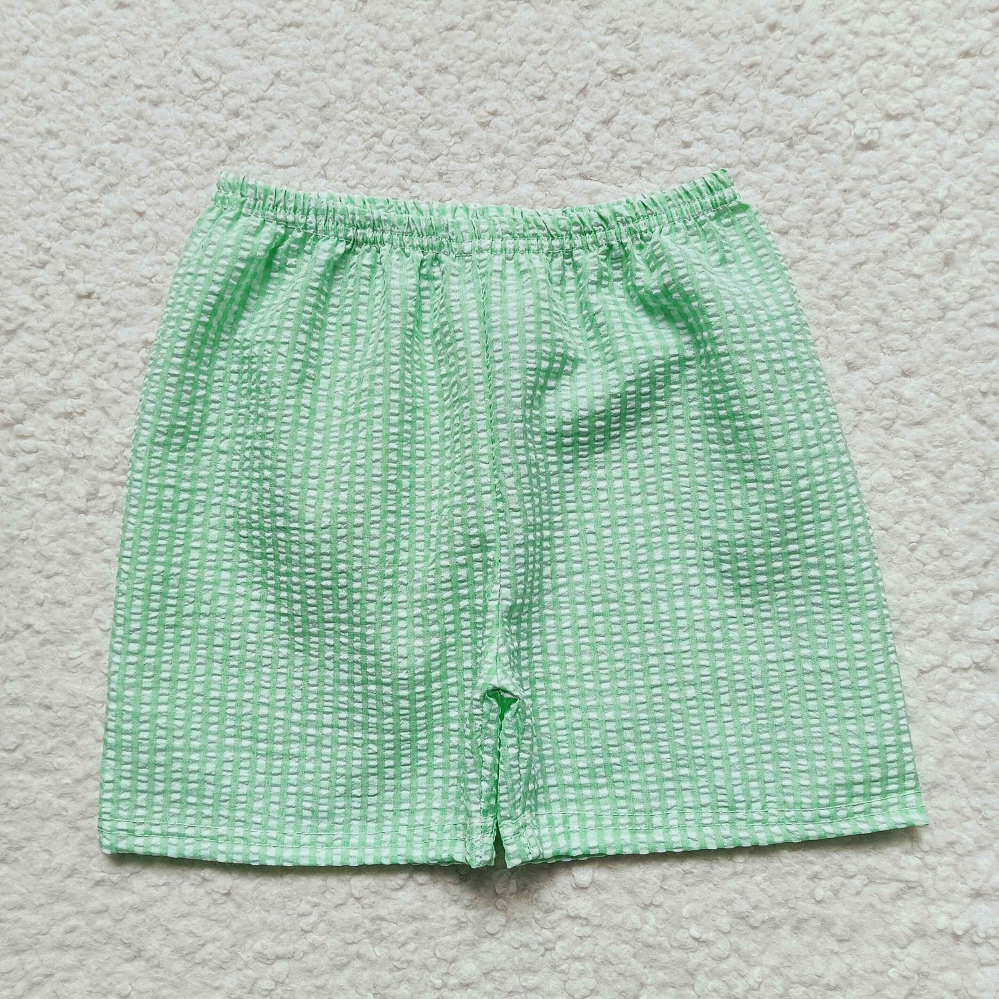 SS0078 seersucker Green Summer Boys Shorts
