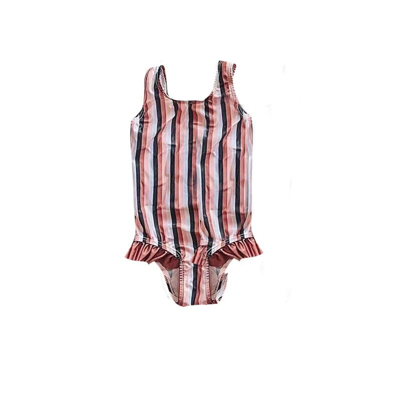 S0049 Summer Striped Print Girls Bathing Suits Swimsuits