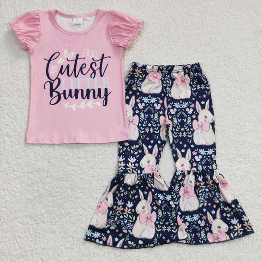 GSPO0461 Cutest Bunny Easter Pink Adorable Girls Outfits