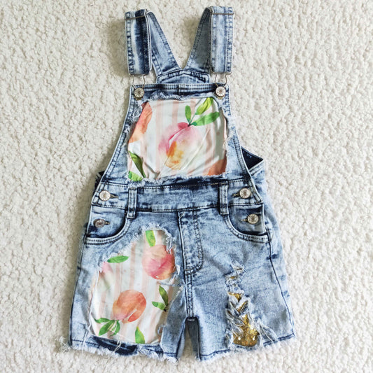 SS0022 Peach Denim Jeans Overalls