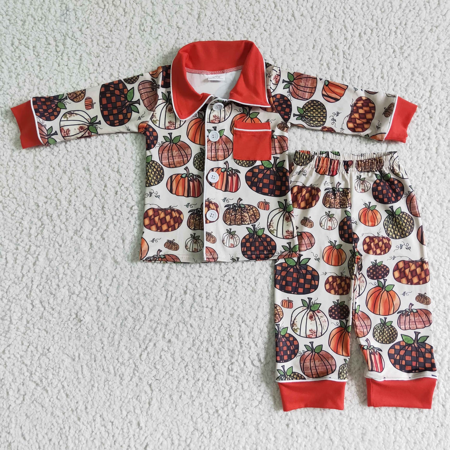 BLP0007 Fall Pumpkin Boys Pajamas