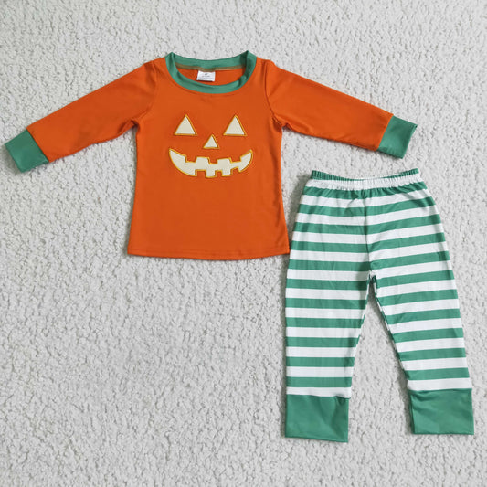 BLP0003 Halloween Embroidery Boys Pajamas