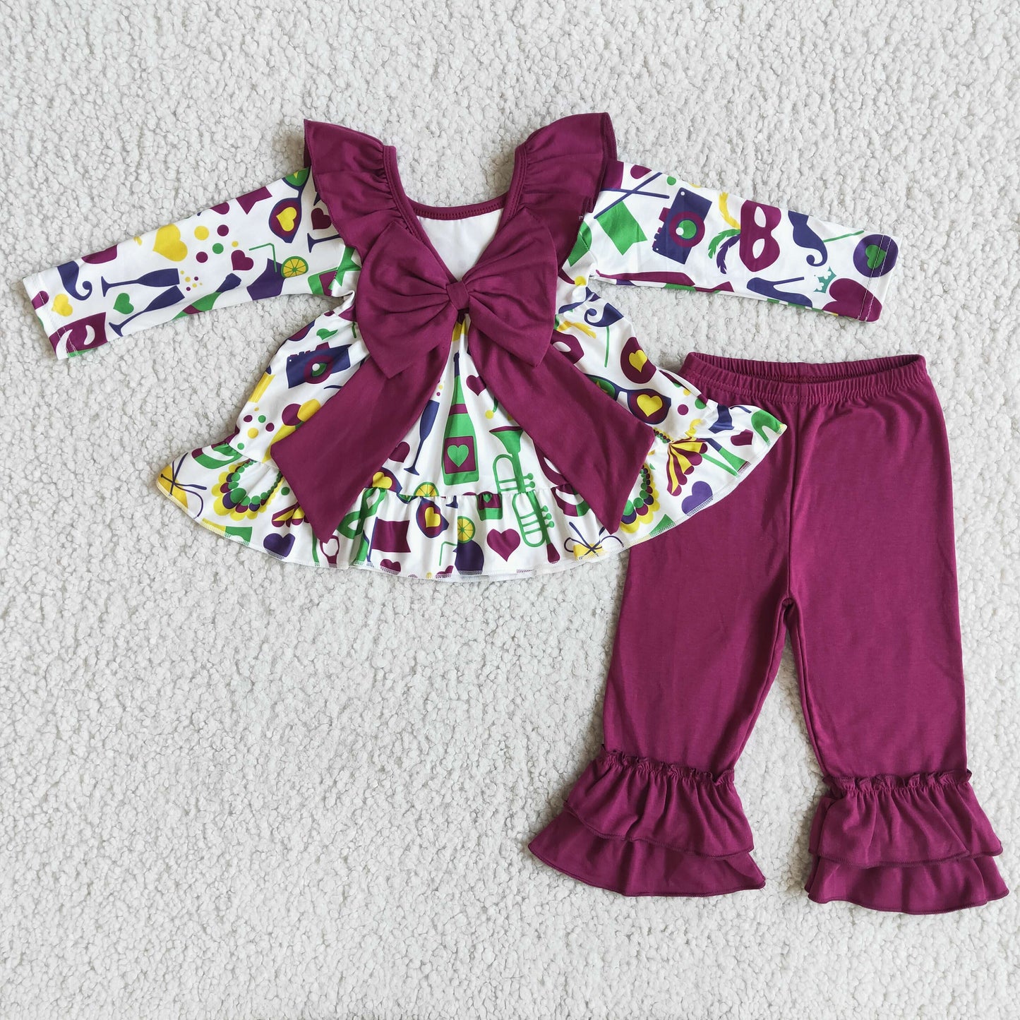 Mardi Gras Purple Kids Outfits