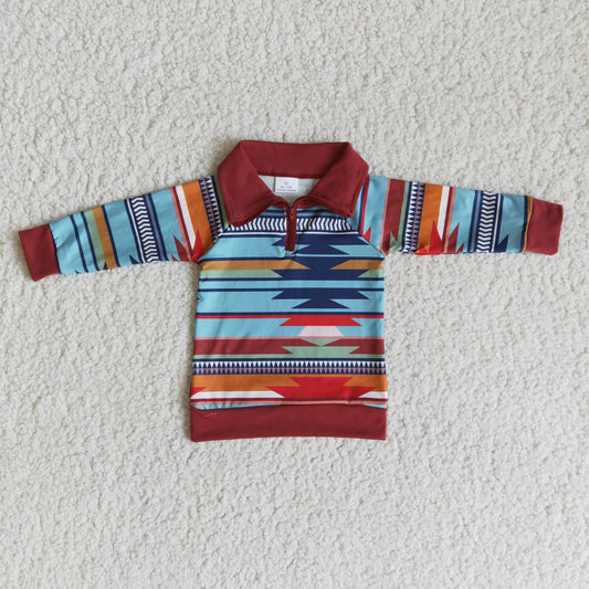 Aztec Style Long Sleeve Kids Jacket