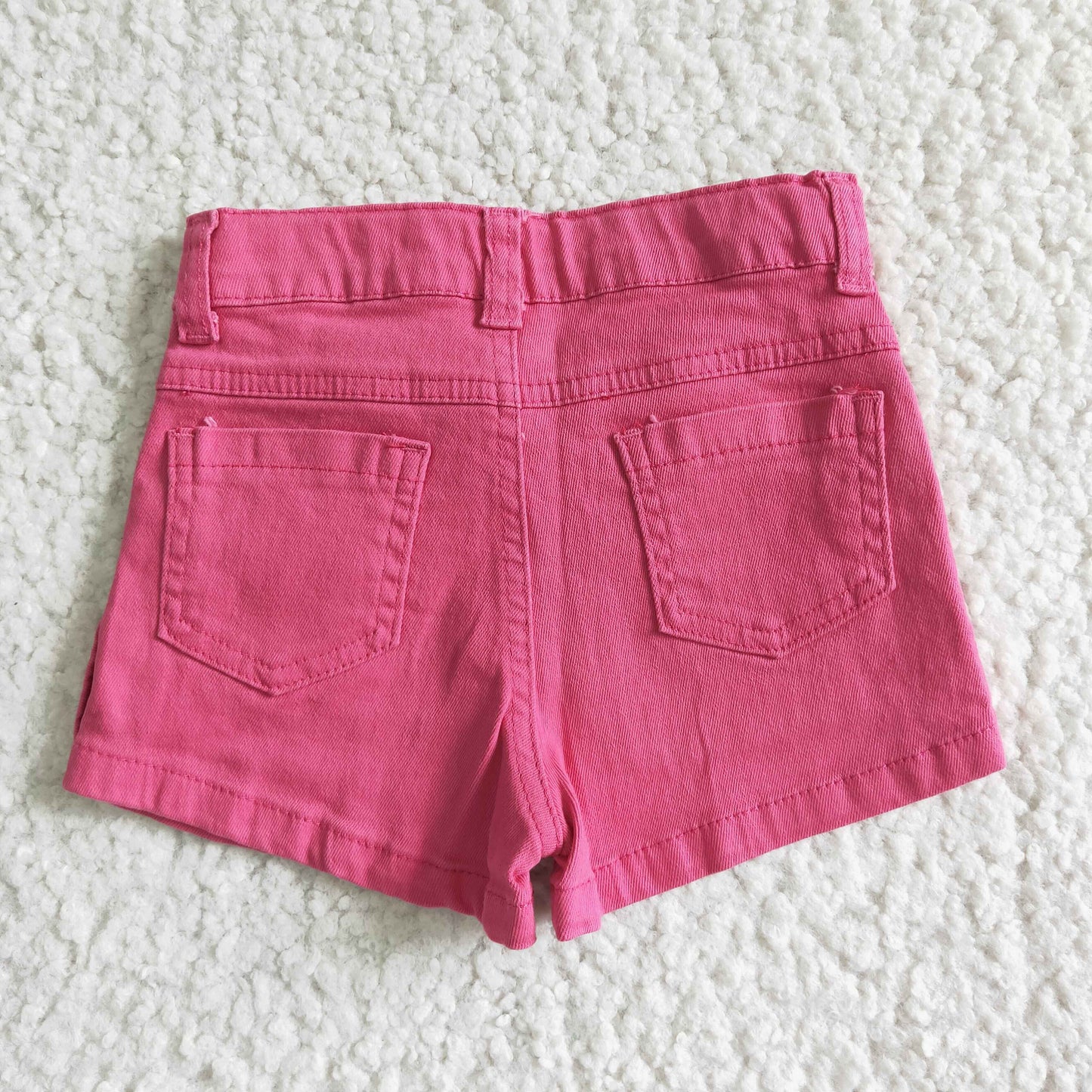 SS0013 Hot Pink Ruffles Denim Jeans