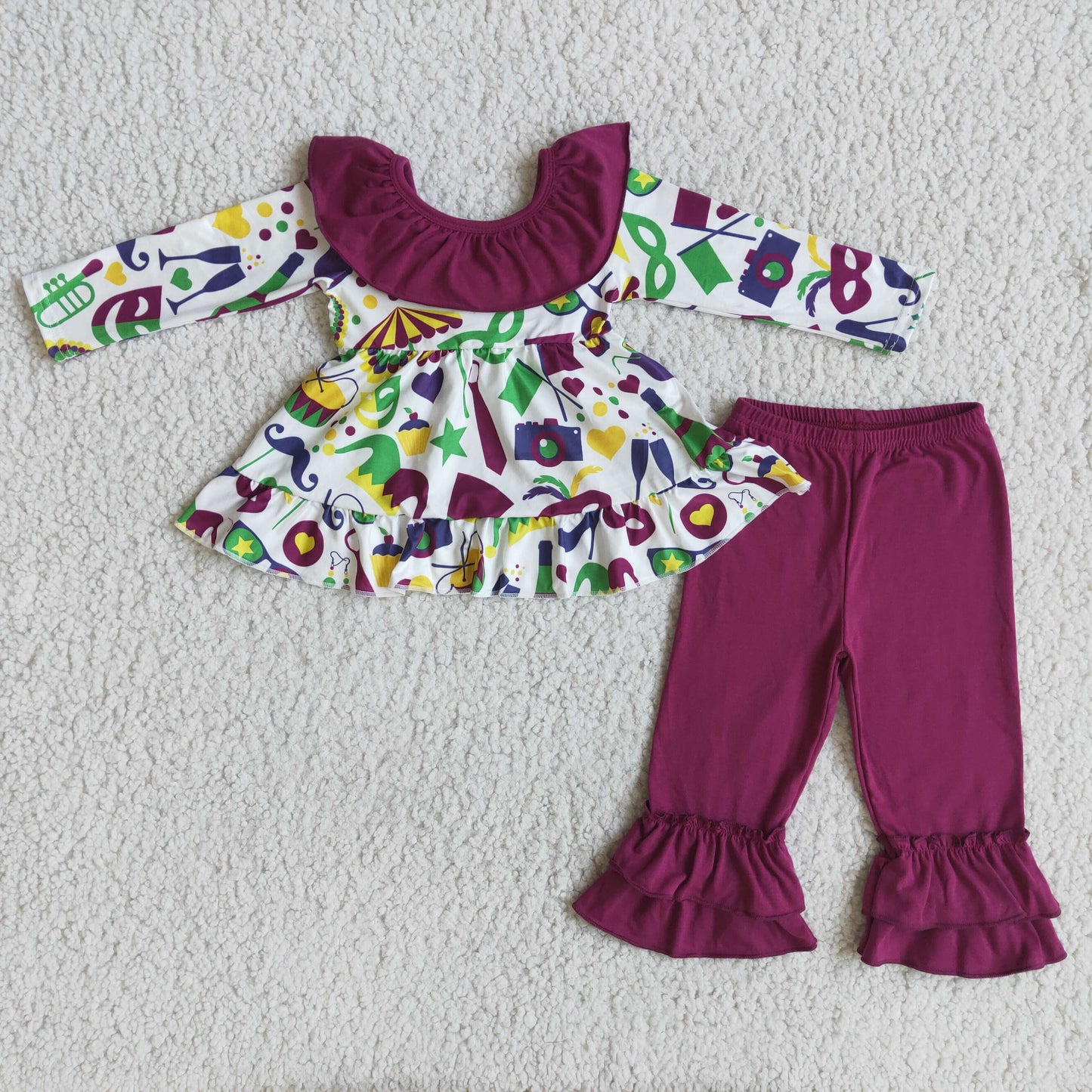 Mardi Gras Purple Kids Outfits