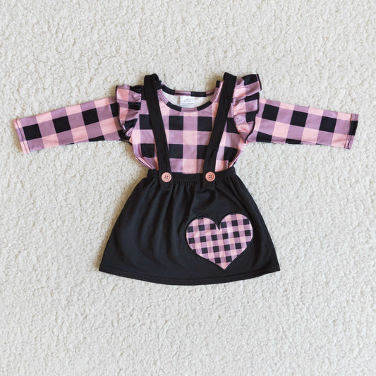 Valentine Baby Girls 2 pcs Long Sleeve Skirt Dress
