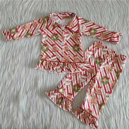 Baby Girls Comfortable Christmas Pajamas