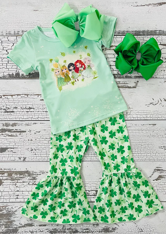 Green St. Patrick Clover Princess Outfits