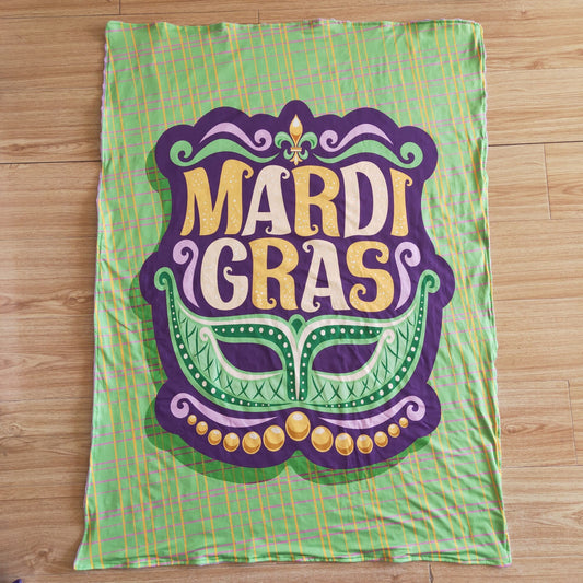 Mardi Gras Green 29*42 Inches Blanket