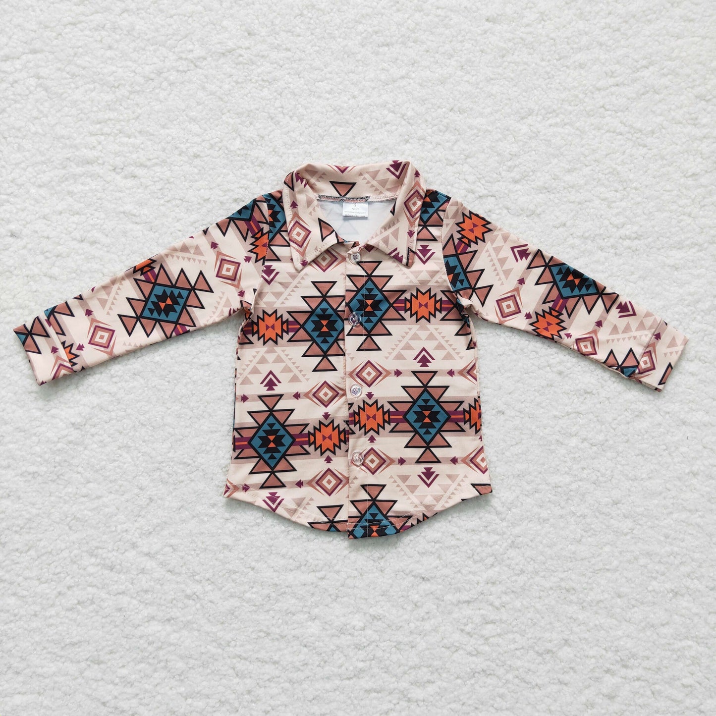 BT0127 Western Aztec Print Boys Shirts