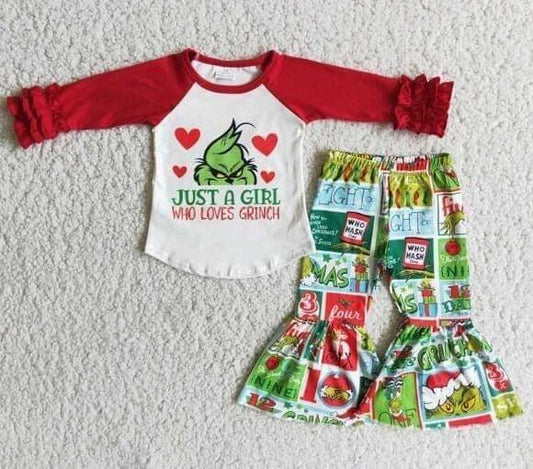 Green Baby Girls Christmas Outfits