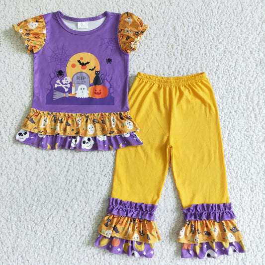 GSPO0137 Halloween Short Sleeve Girls Outfits