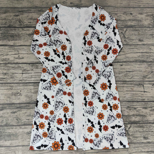 GT0043 Halloween Pumpkin & Bat Adult Cardigan