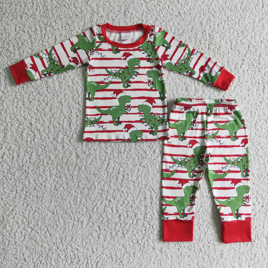 BLP0110 Christmas Dinosaur Boys Pajamas