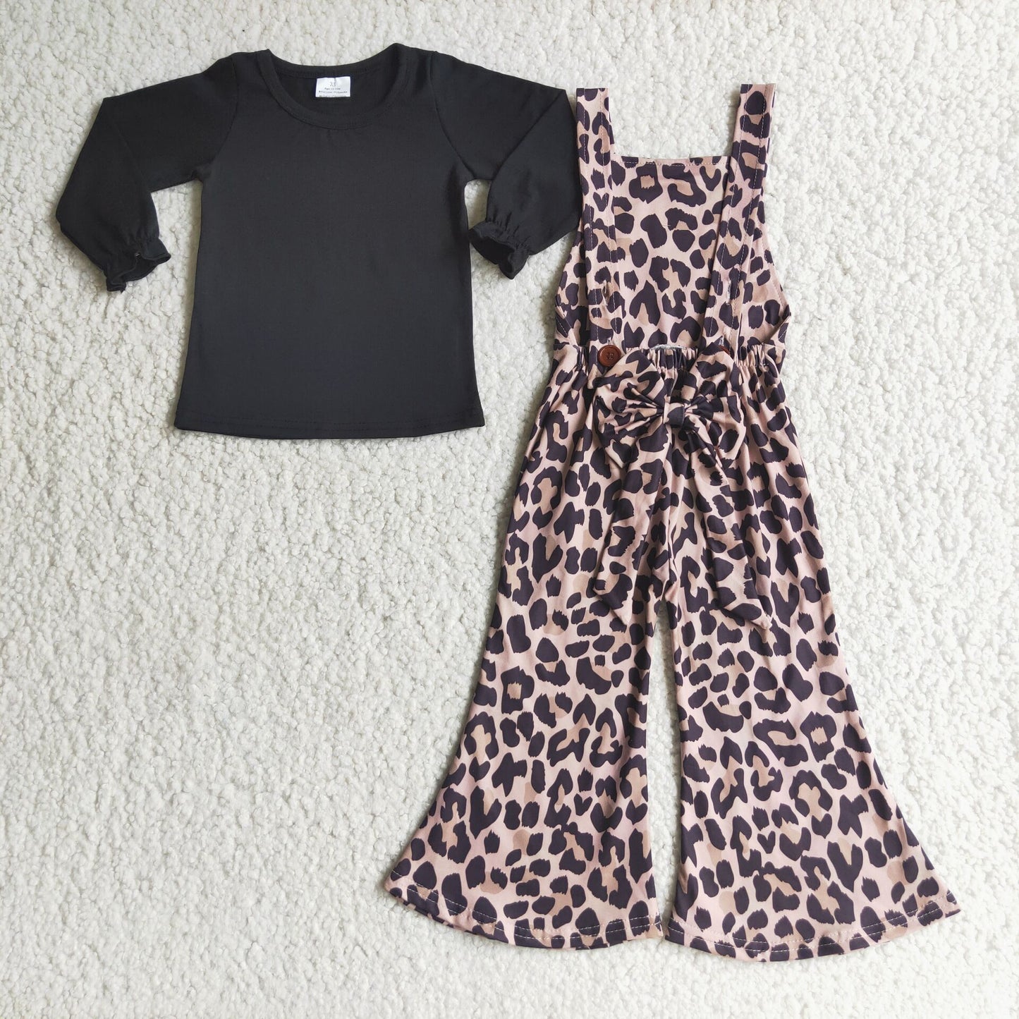 Baby Girls Overalls Leopard Print Casual Children Outfits