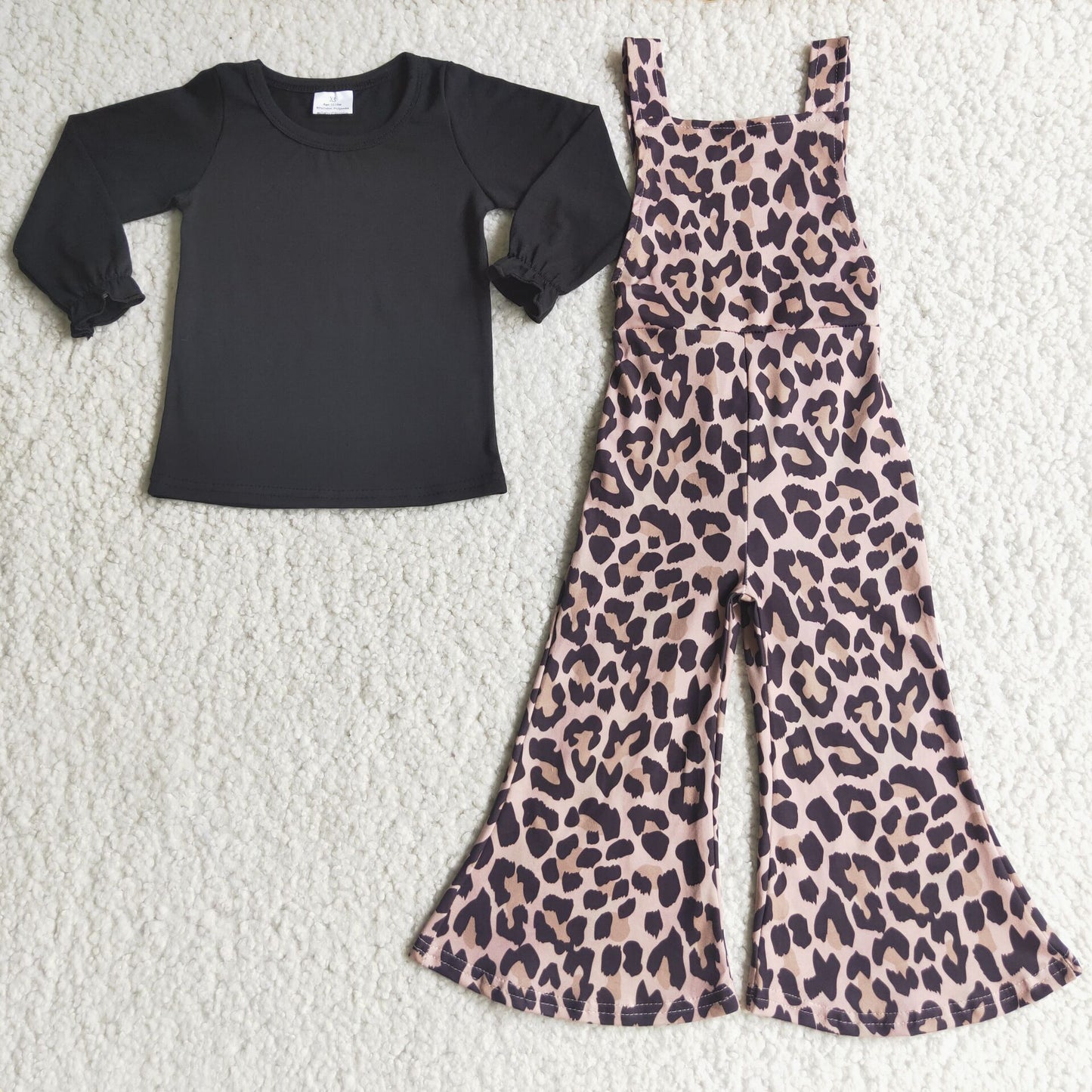 Baby Girls Overalls Leopard Print Casual Children Outfits